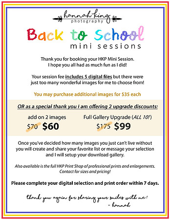 back to school mini donation